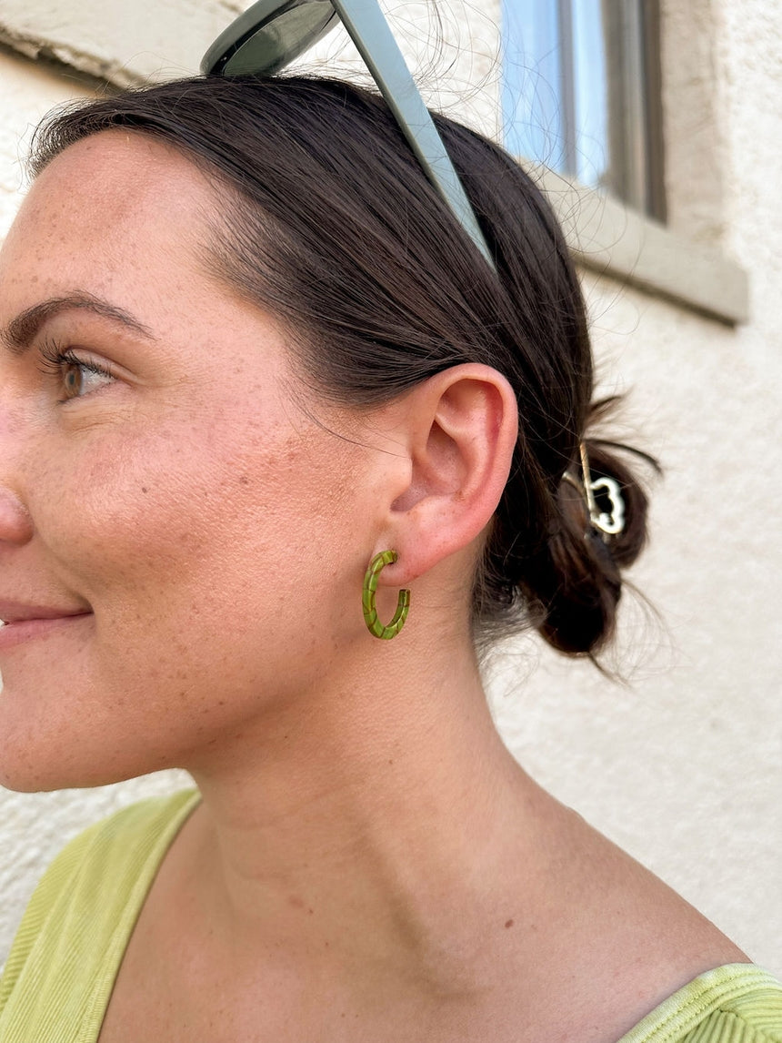Cam Mini Hoops - Army Green