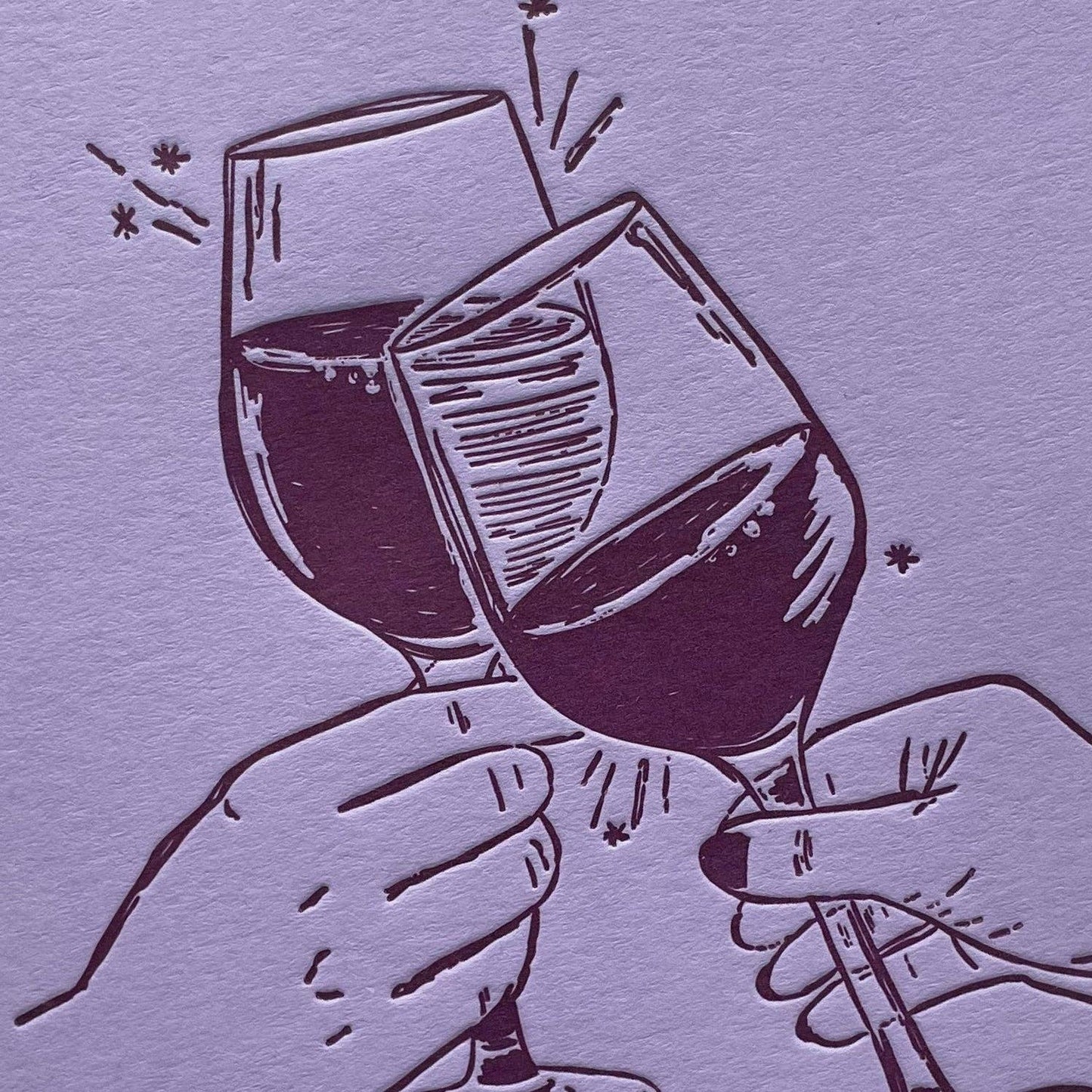Wine Glass Cheers - Greeting Card