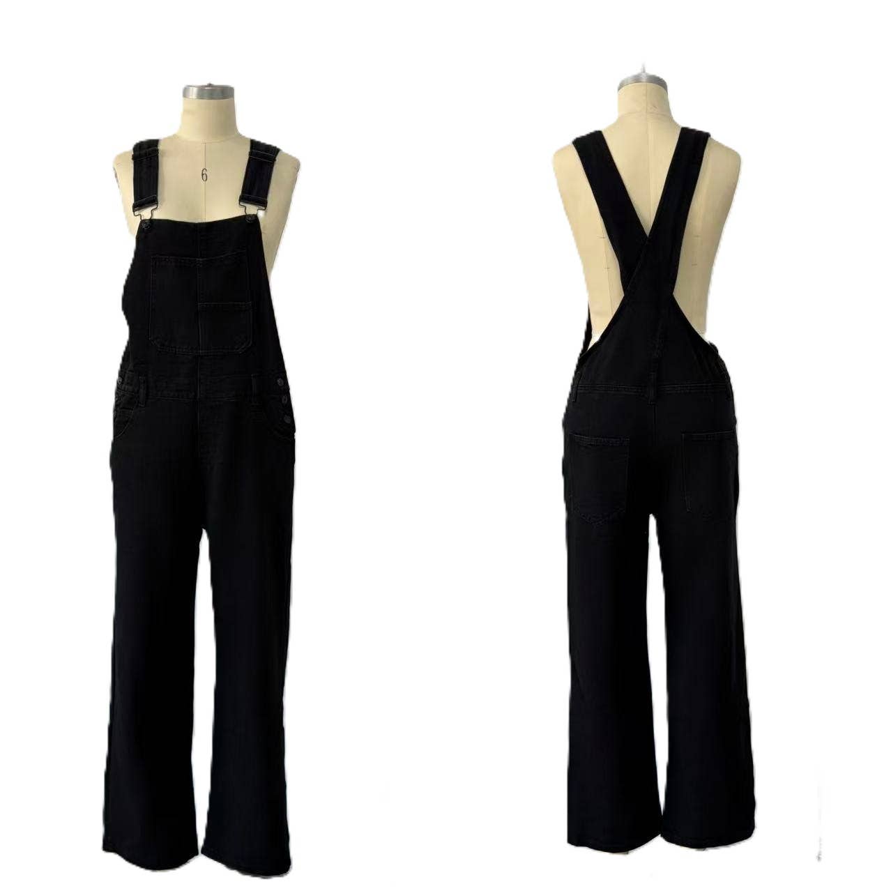 Classic Straight-Leg Denim Overalls