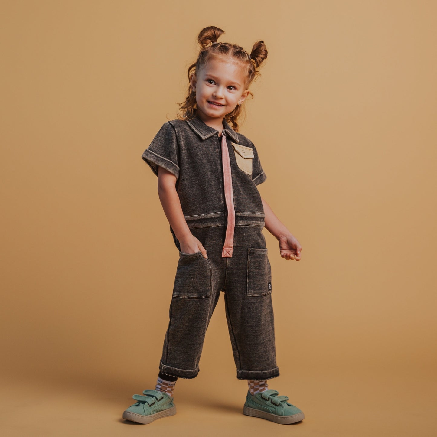 Coverall Black Washed Denim