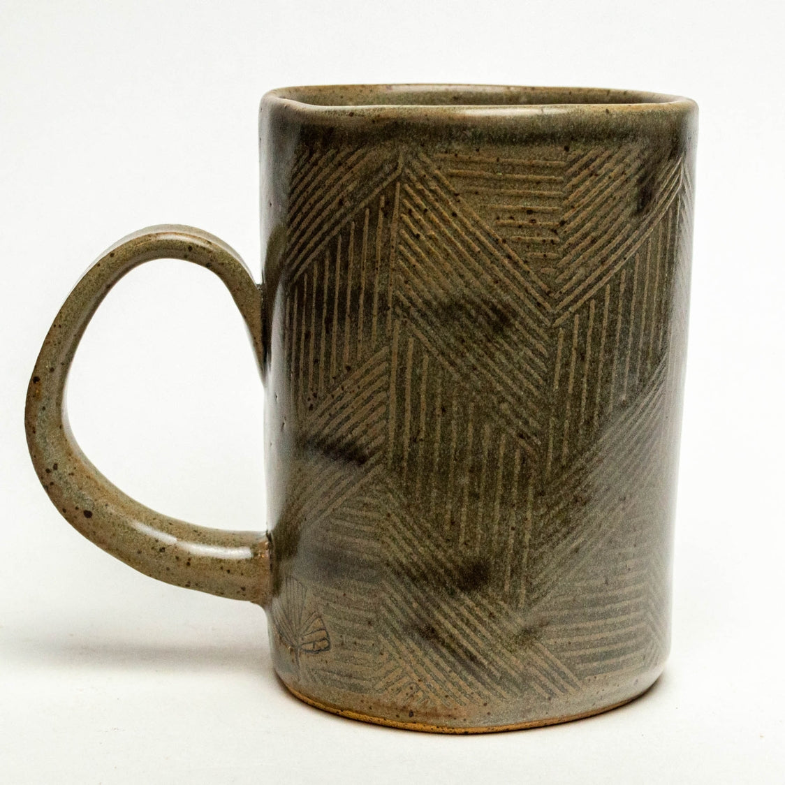 Morel Mushroom Design Handmade Ceramic 14oz Mug