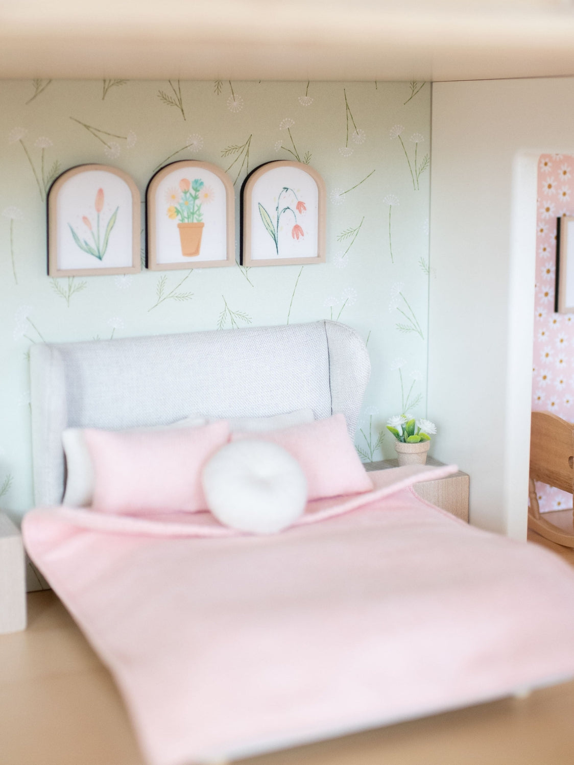 Dollhouse Arched Floral Wall Print