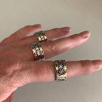 Sterling Silver Flower of Life Rings