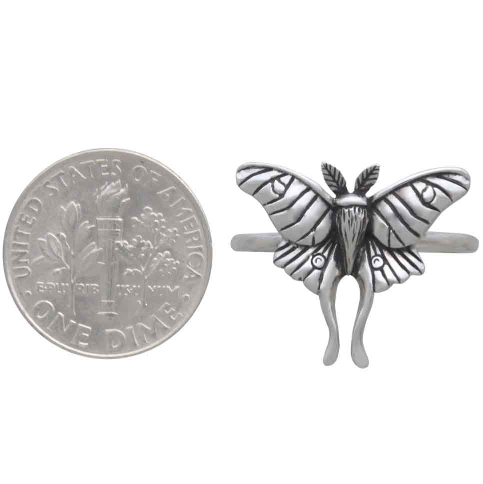 Sterling Silver Luna Moth Ring