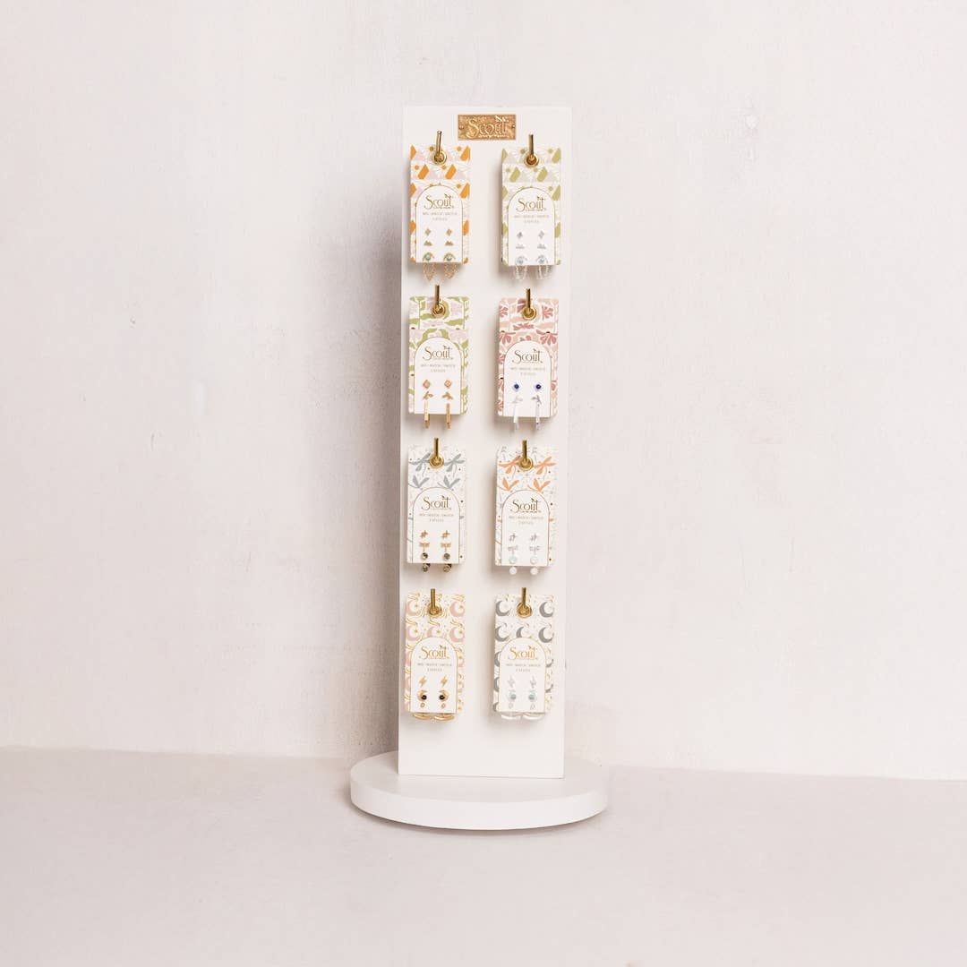 Stud Trio Ear Jacket Set - Mountain/Blue Howlite/Silver