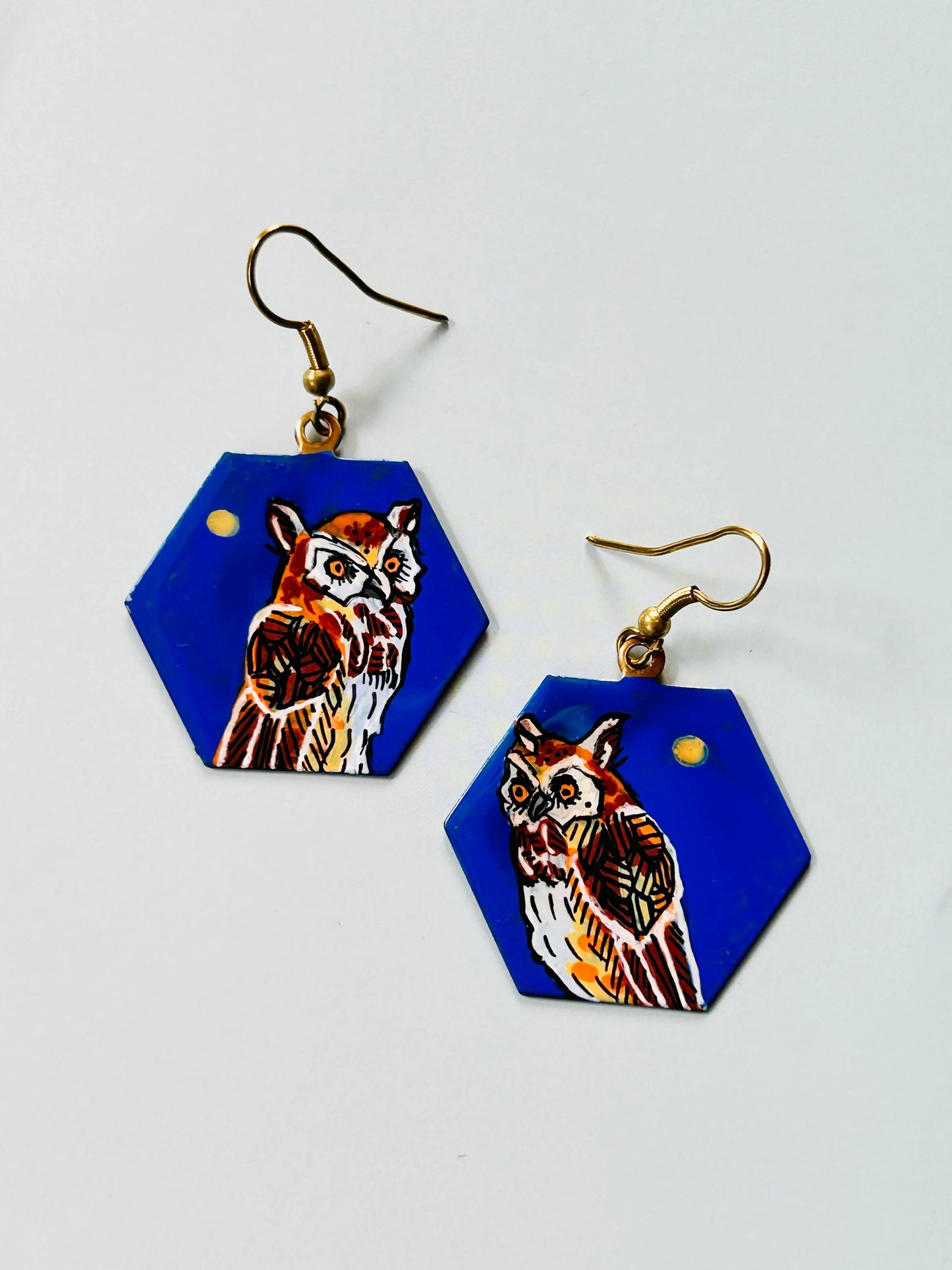 One-of-a-Kind Earrings: Owl