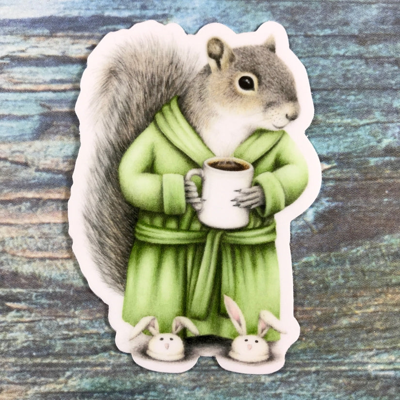 Coffee Squirrel Sticker