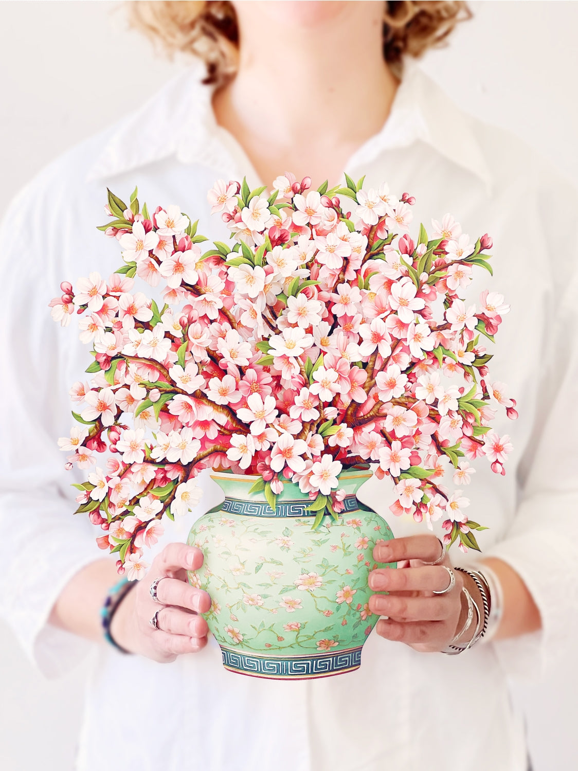 Japanese Cherry Blossoms Pop-Up Greeting Card