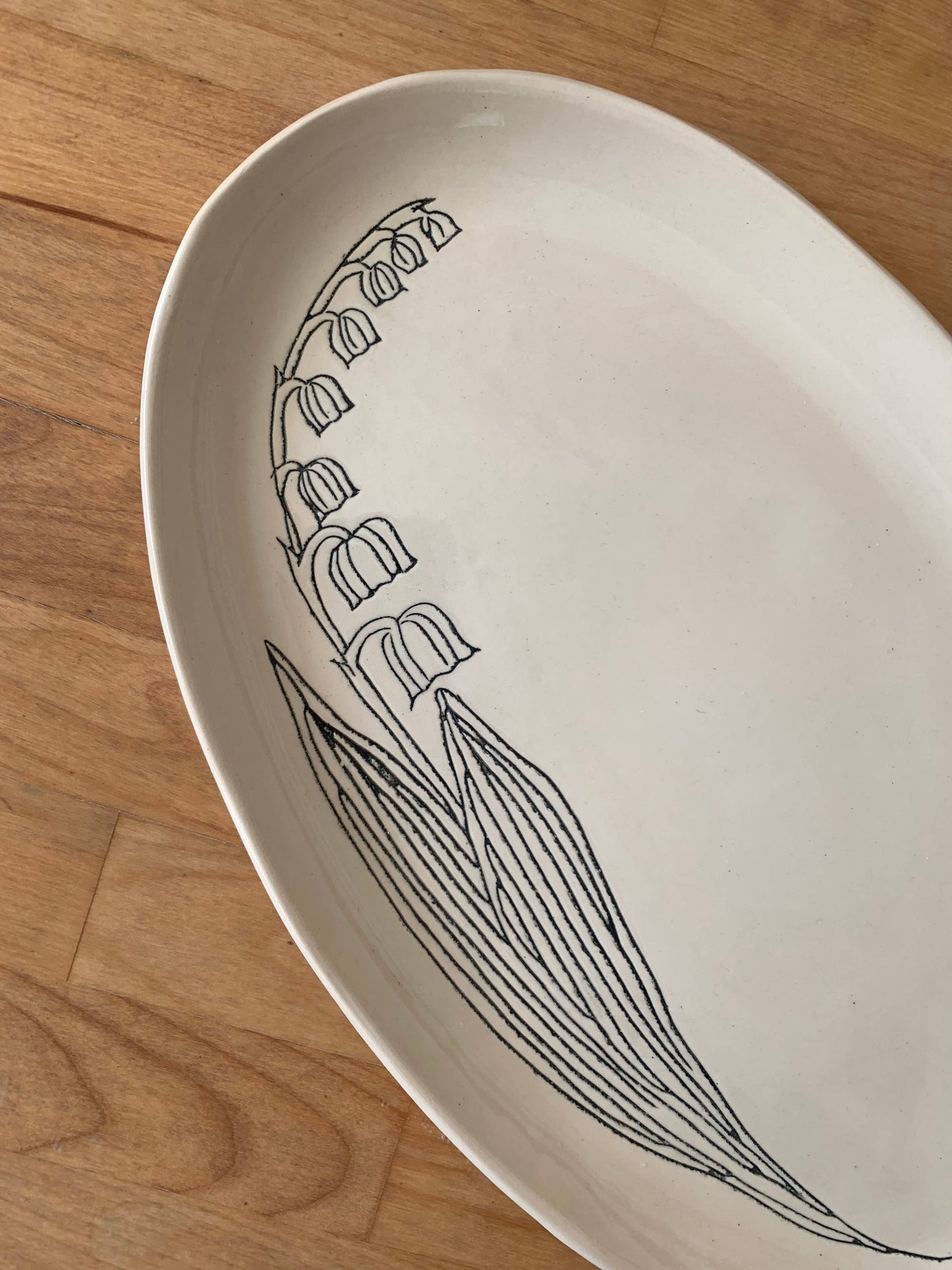 Oval Platter: Lily of the Valley