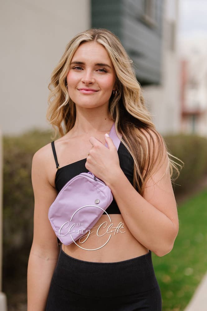 Nylon Belt Bag- Lilac