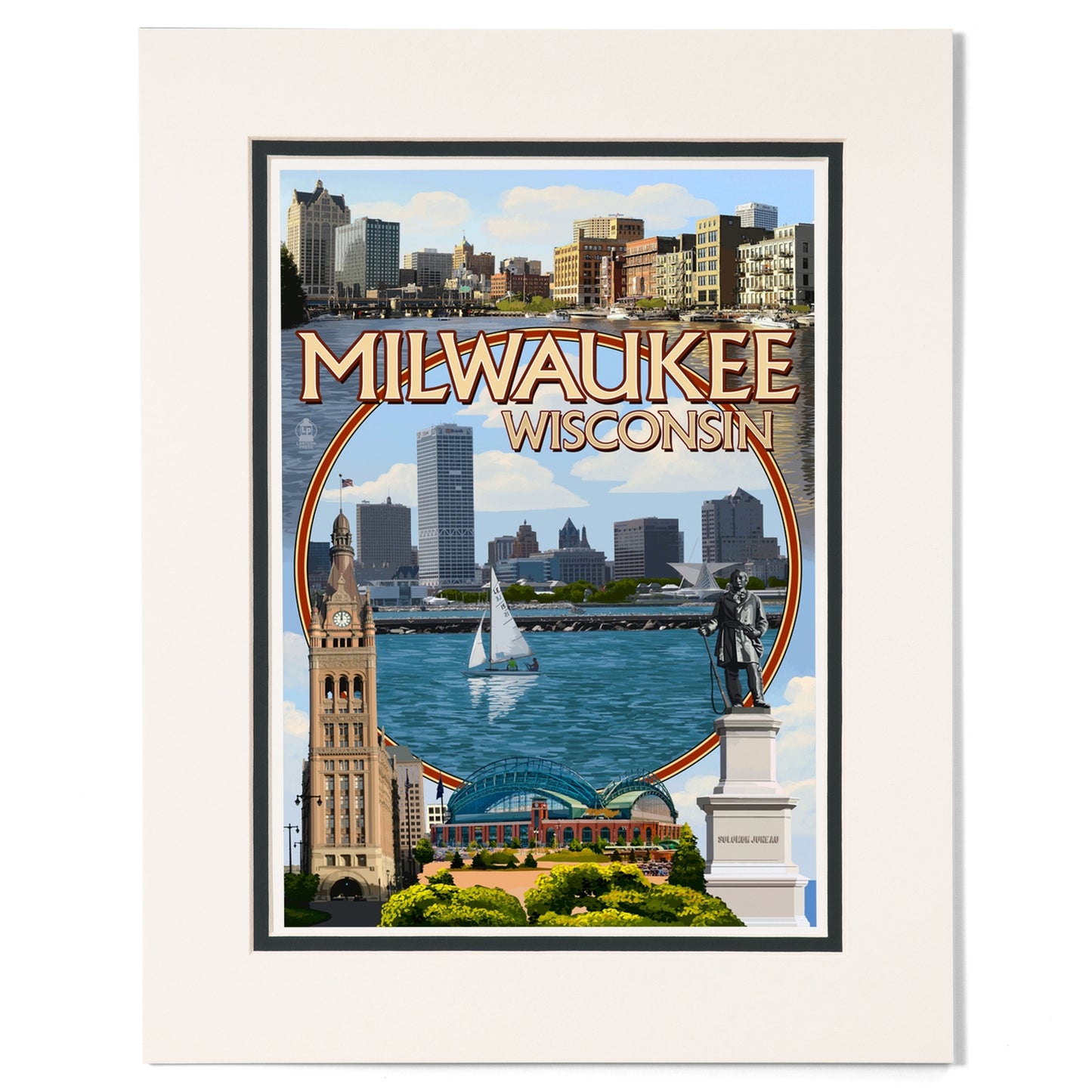 Milwaukee Montage Scenes Matted Print 8x10
