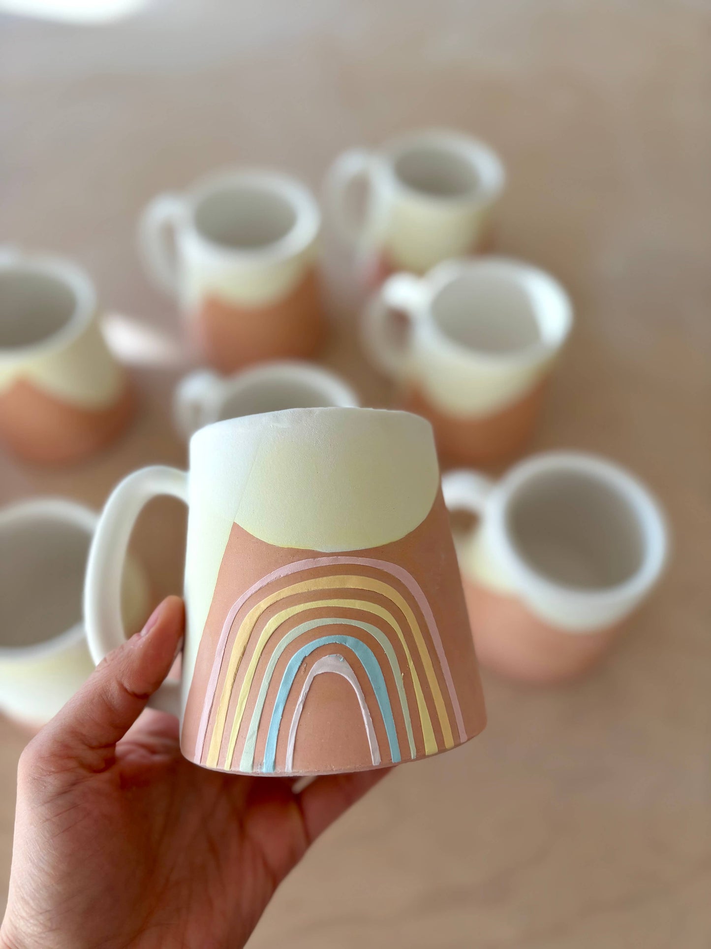 Rainbow Mug Handmade Ceramic