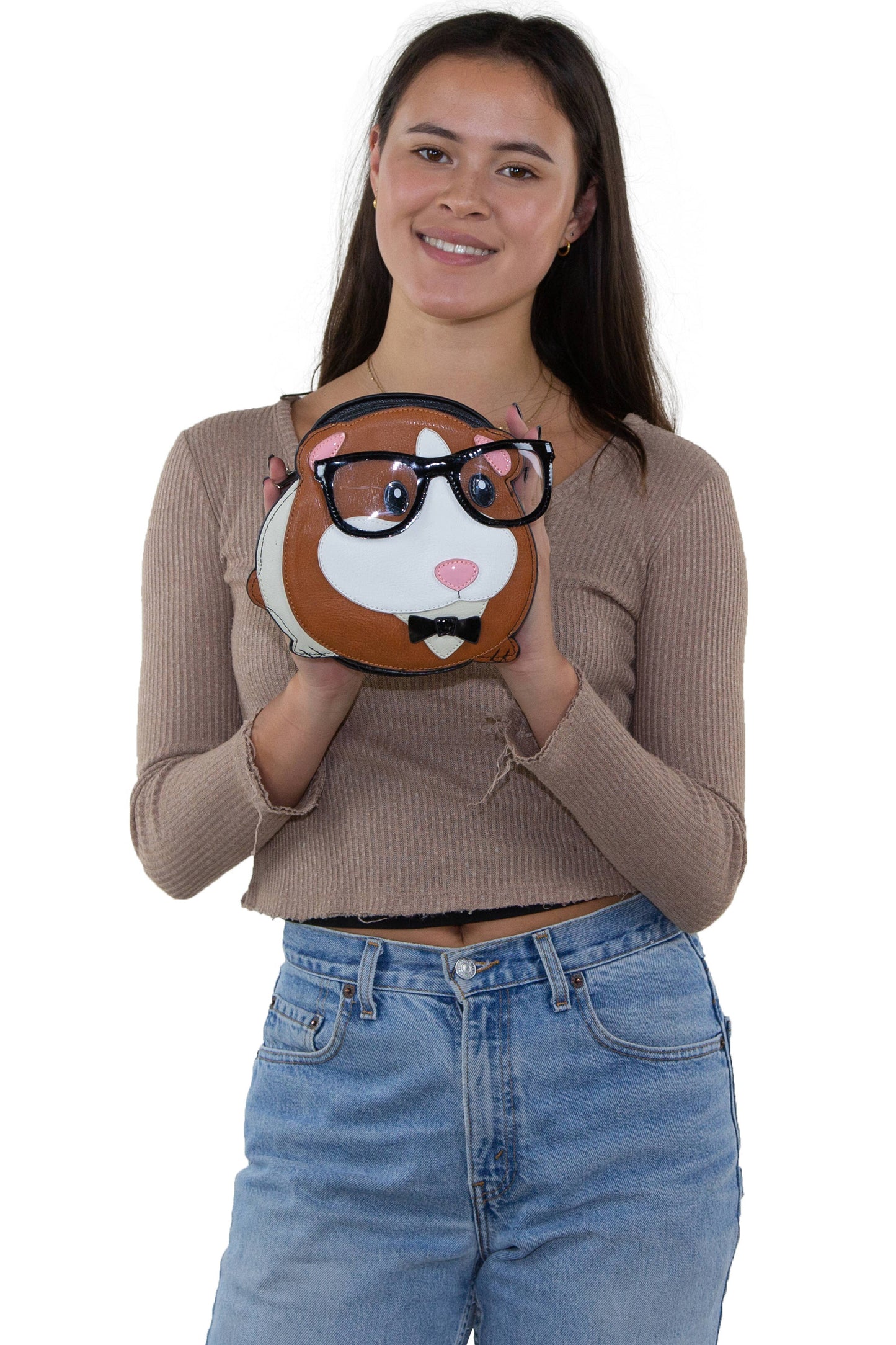 Nerdy Guinea Pig Crossbody Bag