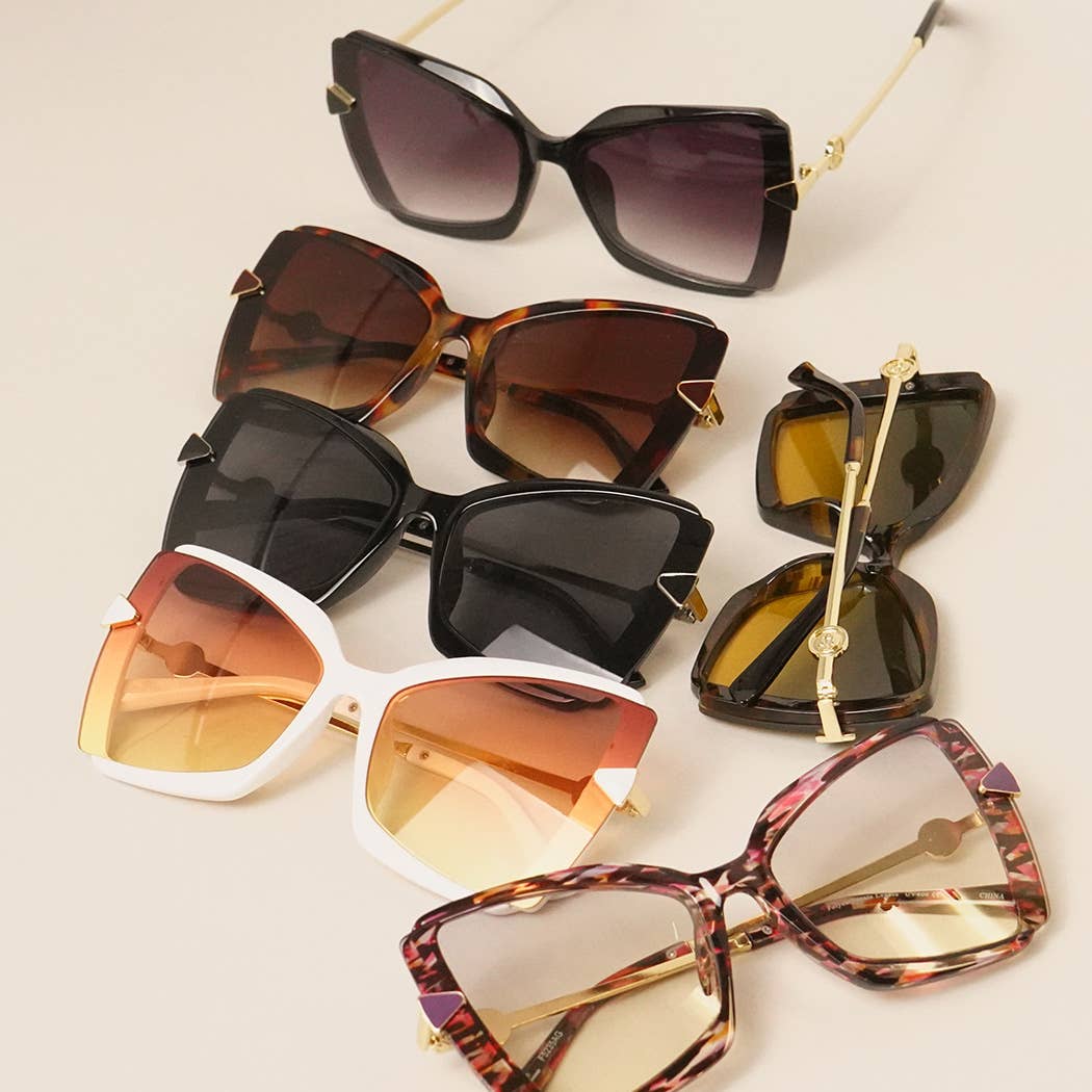 Oversized Half-chunk Minimal Eyeglasses