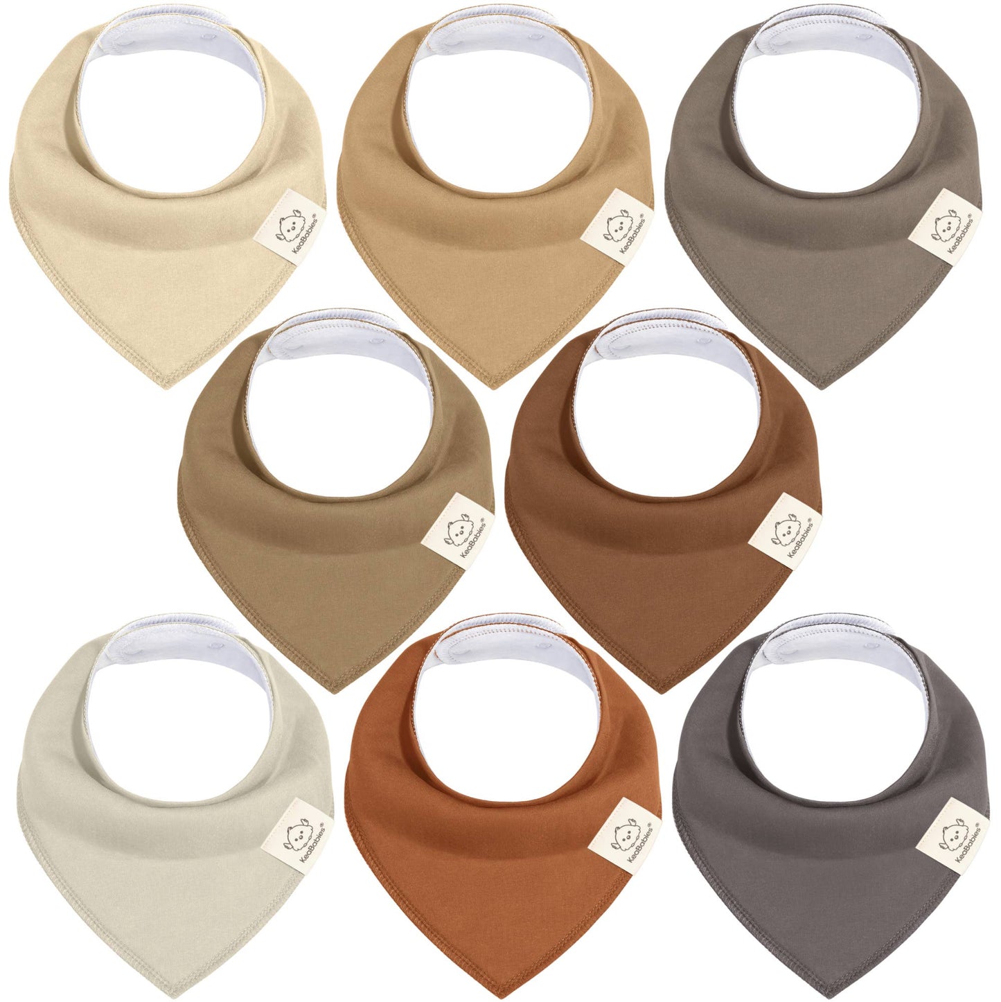 8-pack Baby Bandana Bibs for Boys and Girls