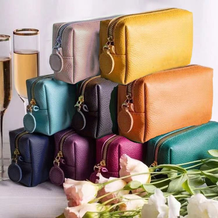 Pebble Leather Cosmetic Bag