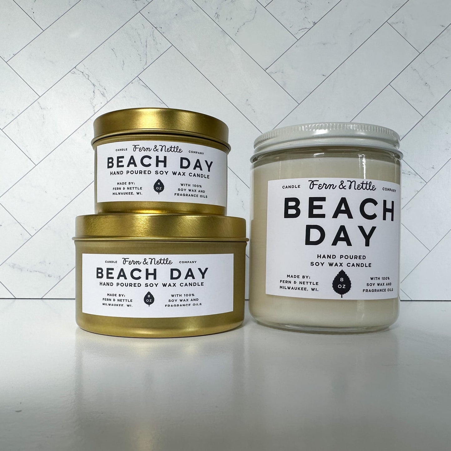 Fern & Nettle Beach Day Candle