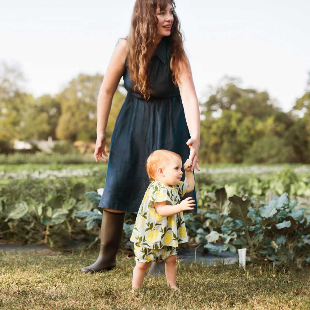 Chicken Organic Bamboo Dress & Bloomer Set
