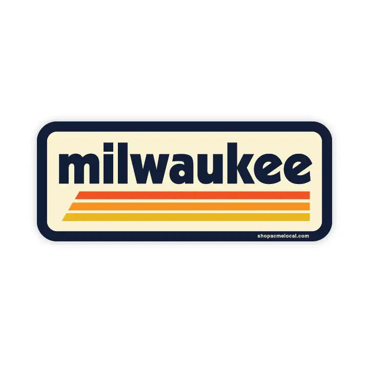 Vintage Stripes Milwaukee Sticker