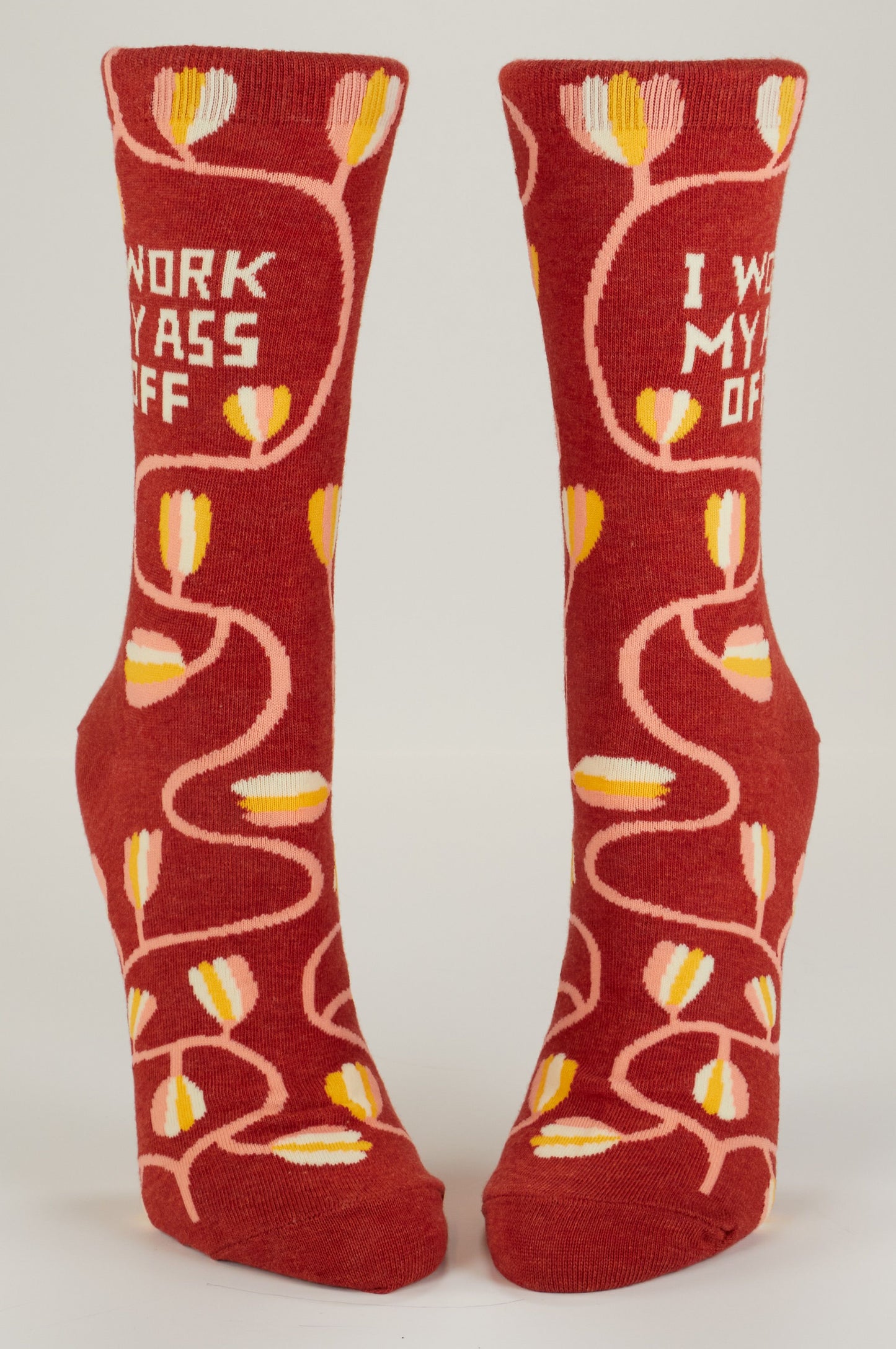 I Work My Ass Off Crew Socks