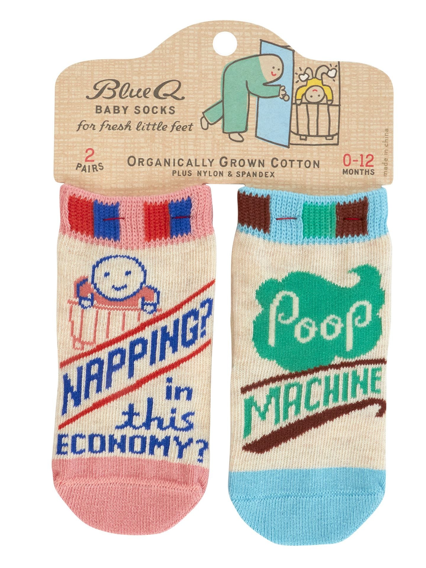 Napping/PoopMachine Baby Socks