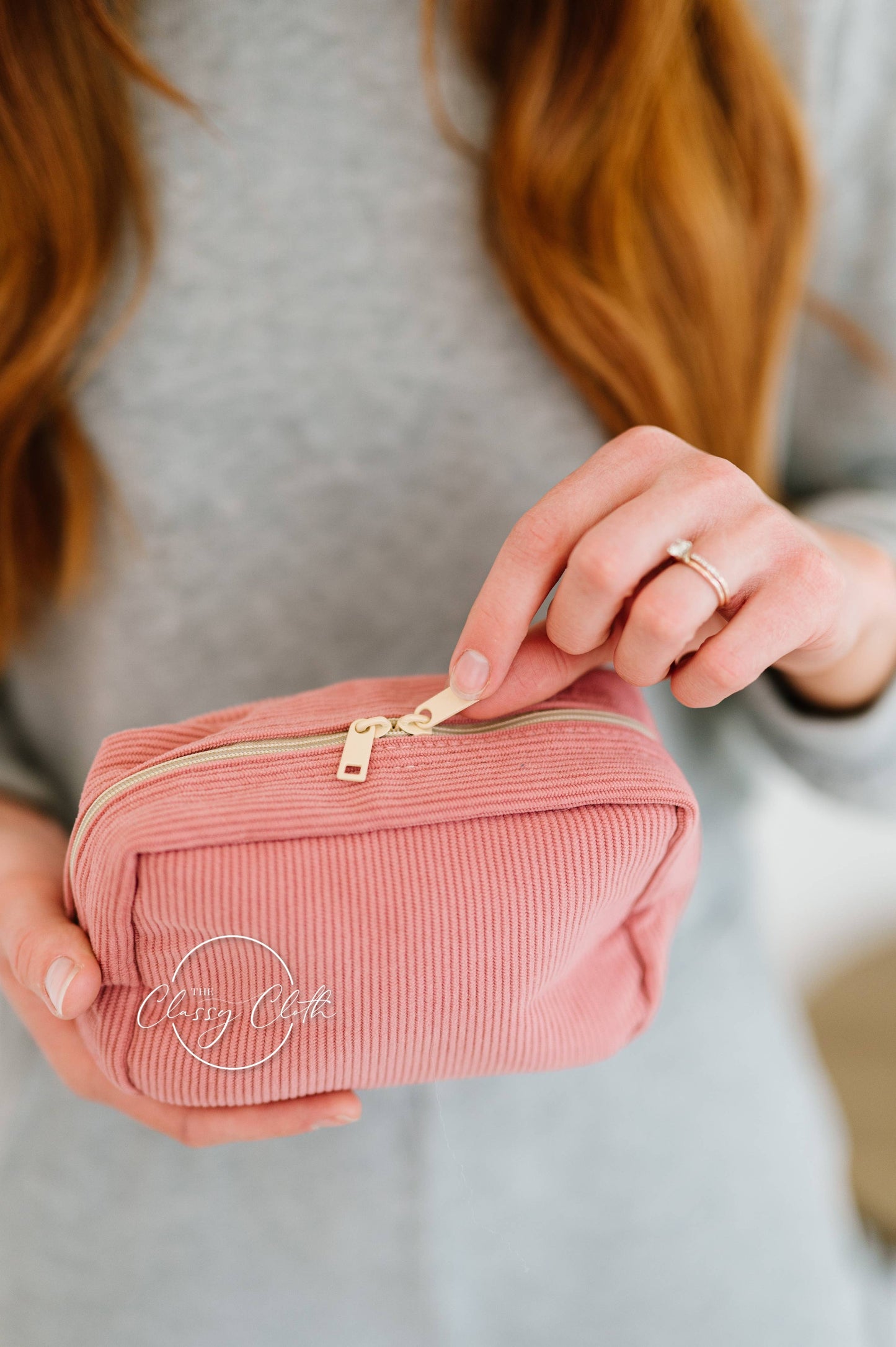 Corduroy Makeup Bag