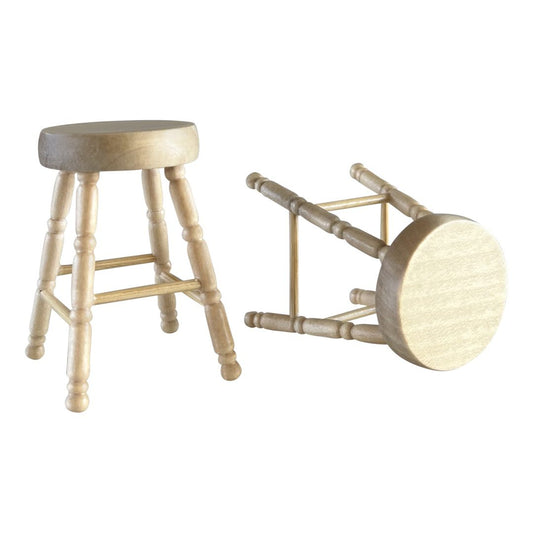 Dollhouse Classic Barstool Natural Wood