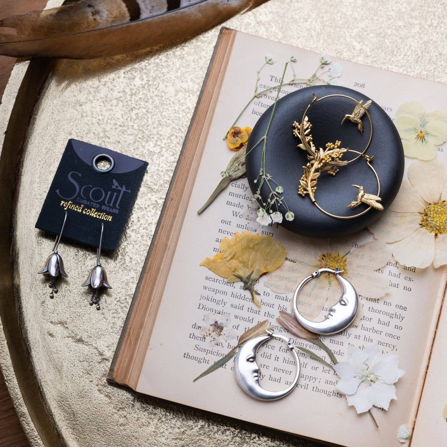 Refined Icon Earring - Hummingbird Hoop/Silver