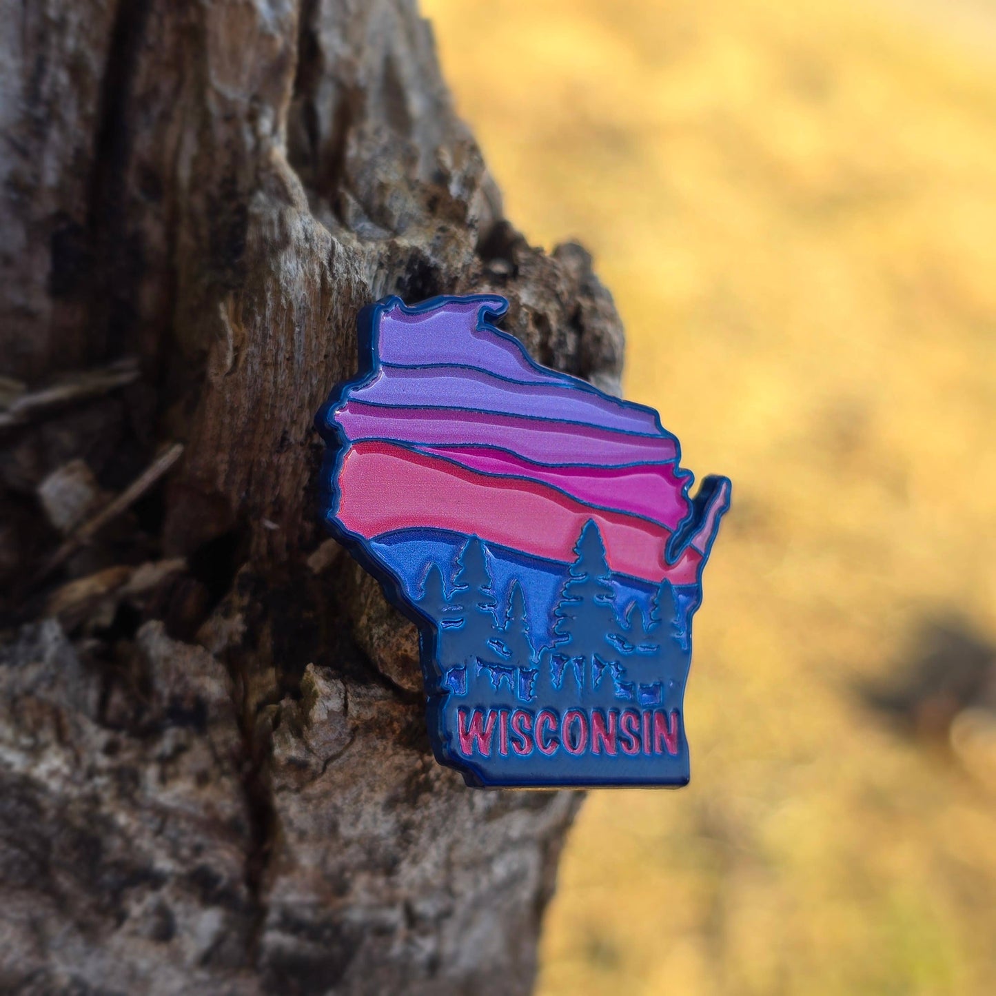 Wisconsin state enamel pin
