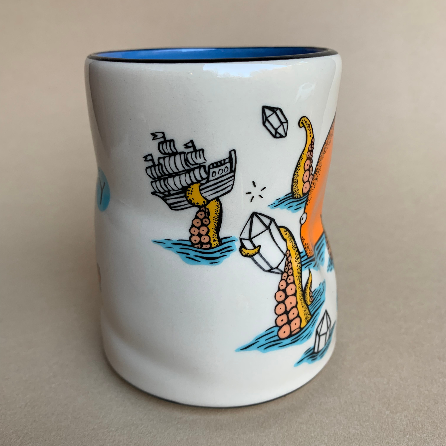 Lucky Kraken Cup - XLarge Ceramic Mug