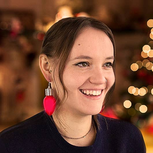 Festive Light Up Christmas Earrings