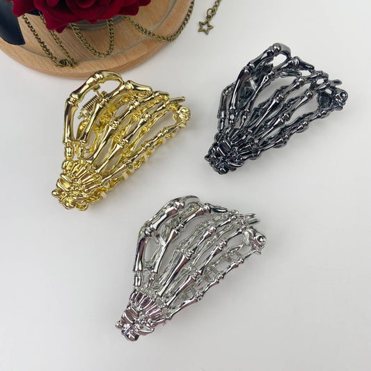 Metal Skull Hair Clip Halloween