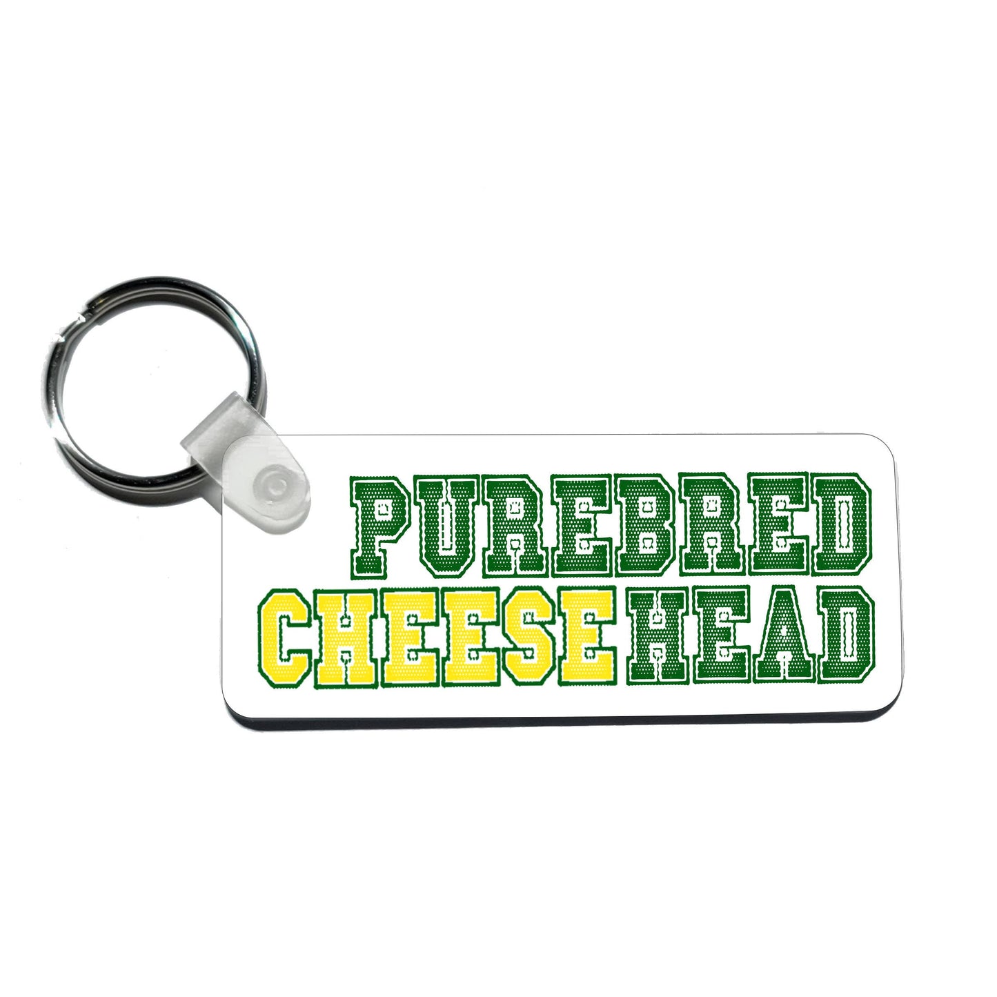 Purebred Cheesehead Keychain Wisconsin Football Keychain