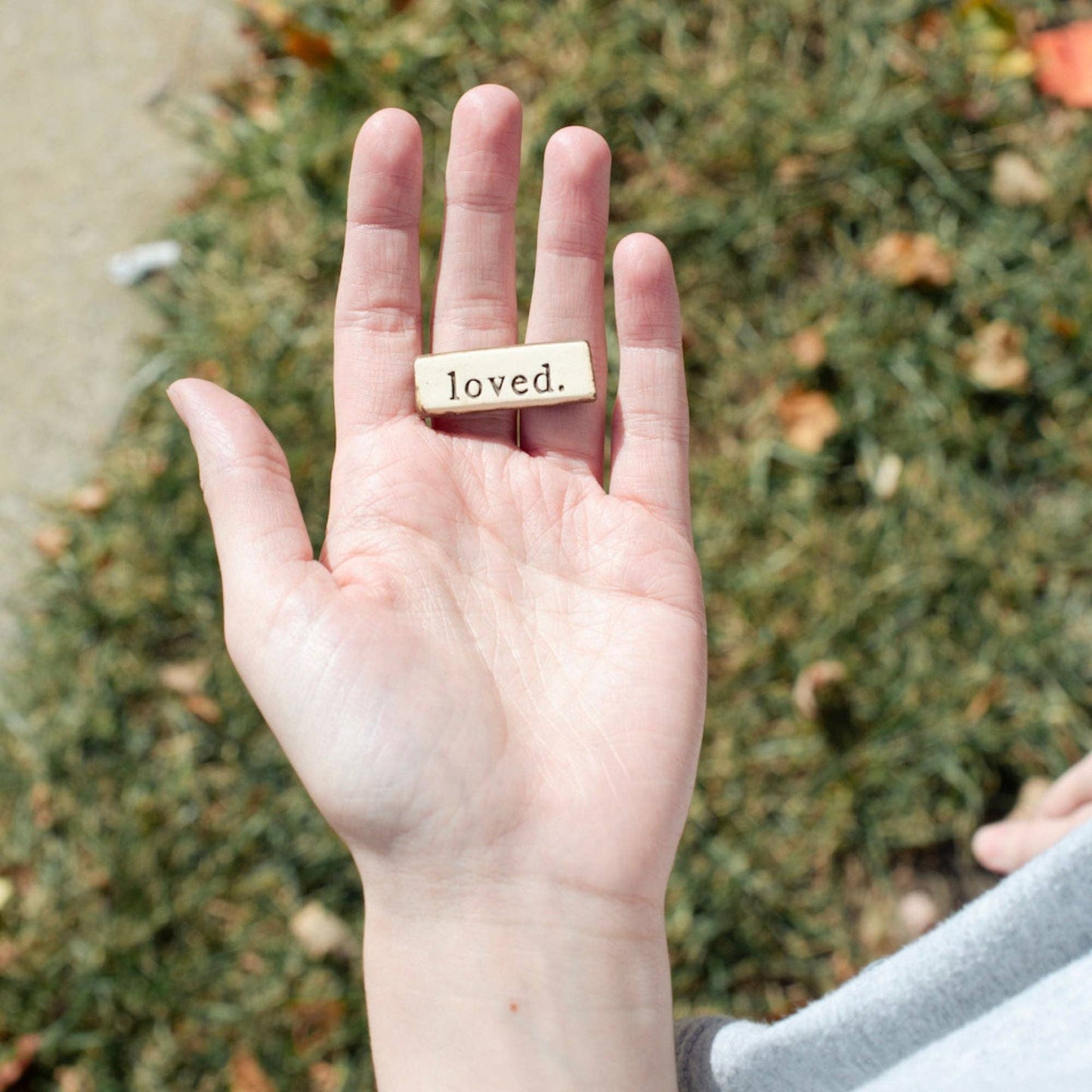 Loved. Clay Pocket Rock Reminders