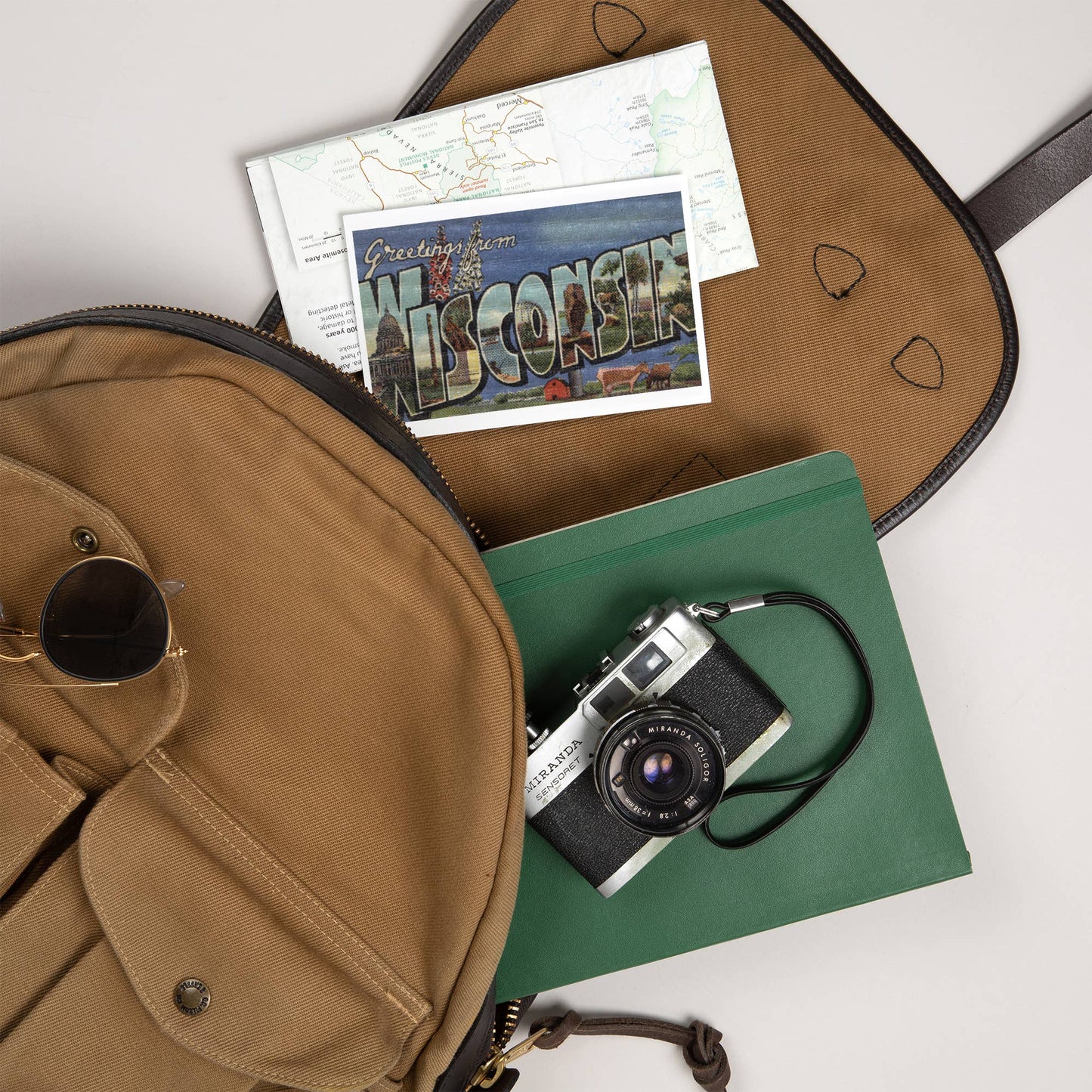 Premium Postcard Greetings from Wisconsin Vintage Halftone