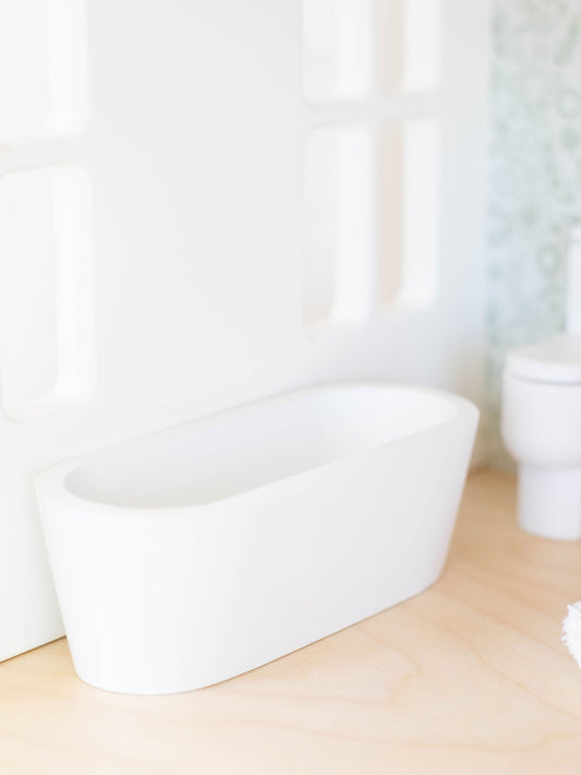 Dollhouse Oval Soaking Bath Tub White