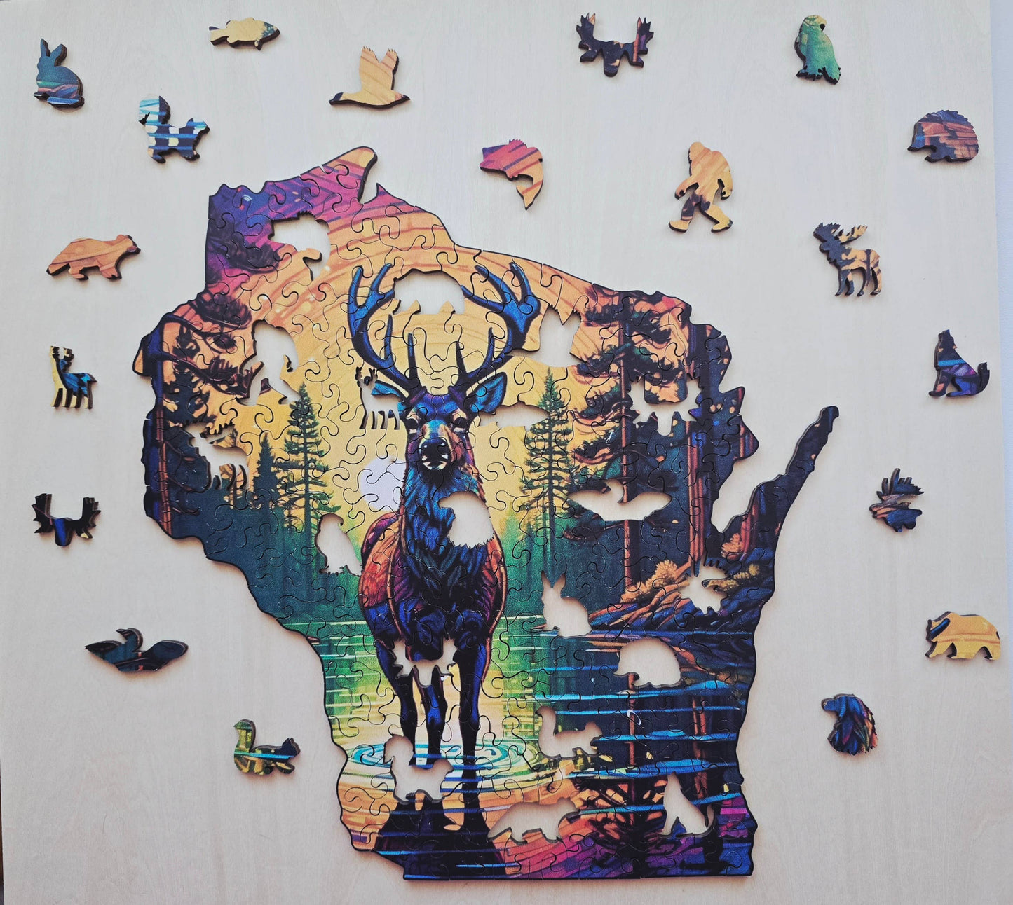 Wisconsin wooden puzzle