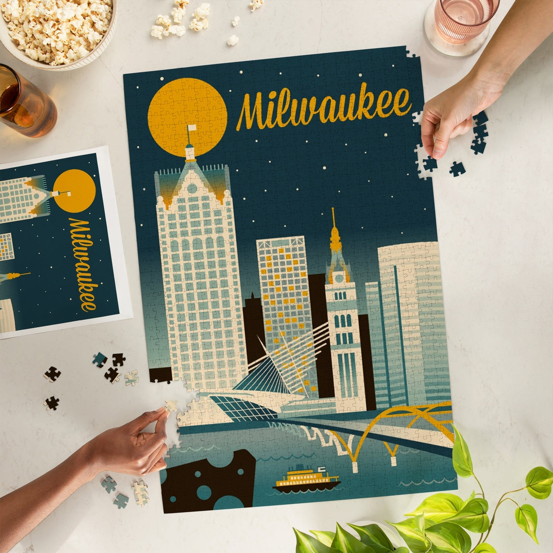 Milwaukee Retro Skyline 1000 Piece Puzzle