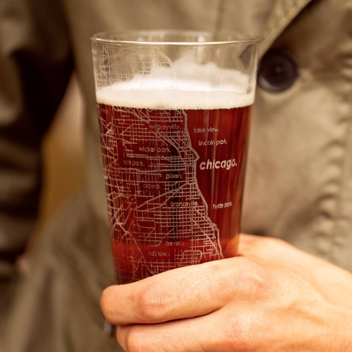Milwaukee Map - Pint Glass - 16 oz – Swoon Gift Shop Milwaukee