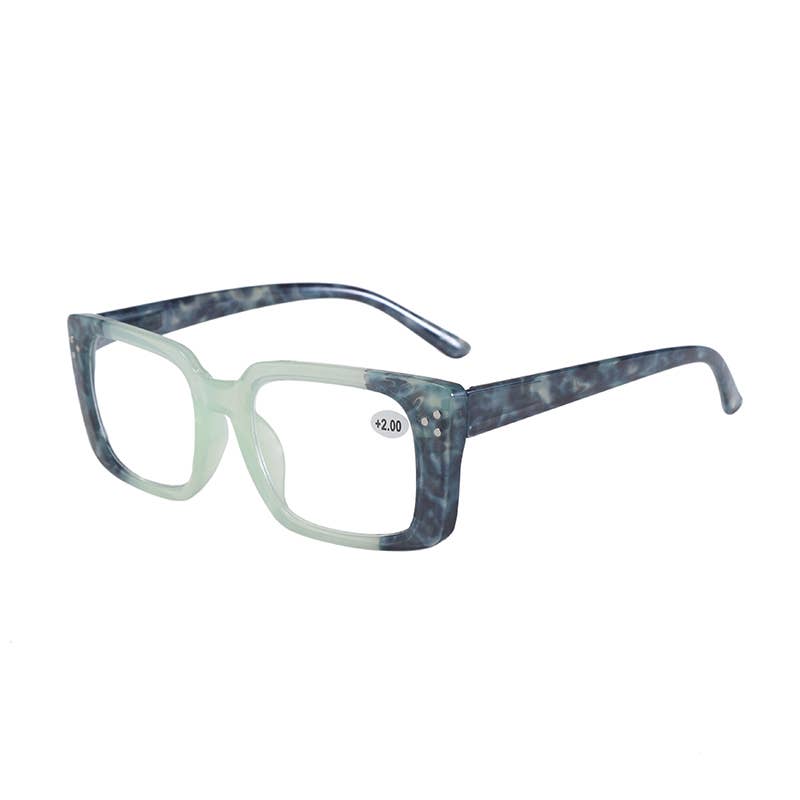 FR3189, Large Frame Square Style Reading Glasses/Readers