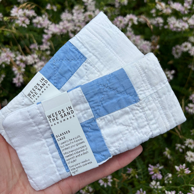 Quilted Glasses Case by Weeds In The Sand