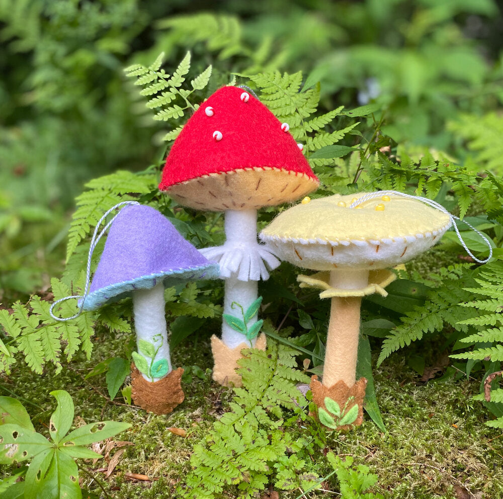 Felt Ornament Making Kit - Mushrooms