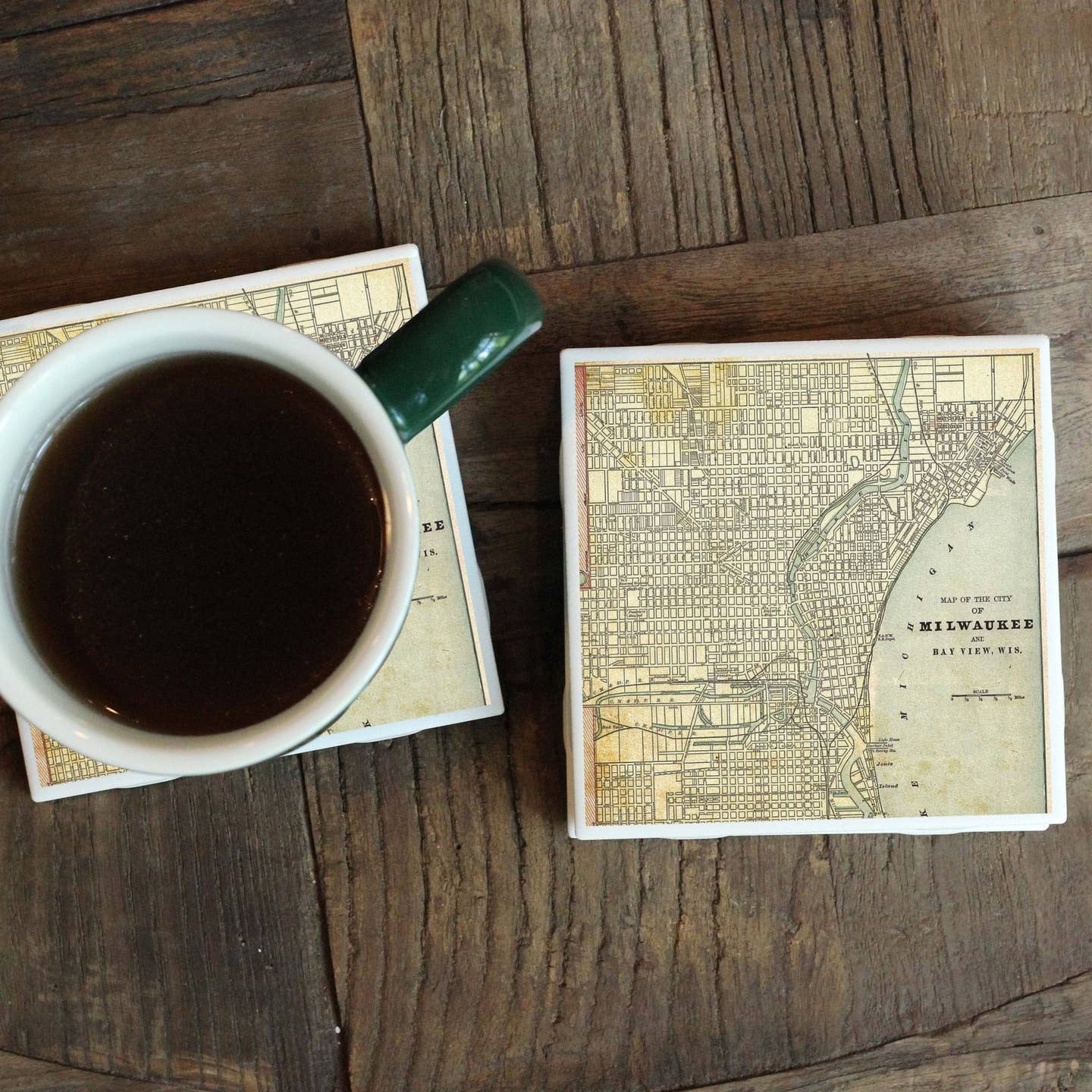 Milwaukee Vintage Map Coaster