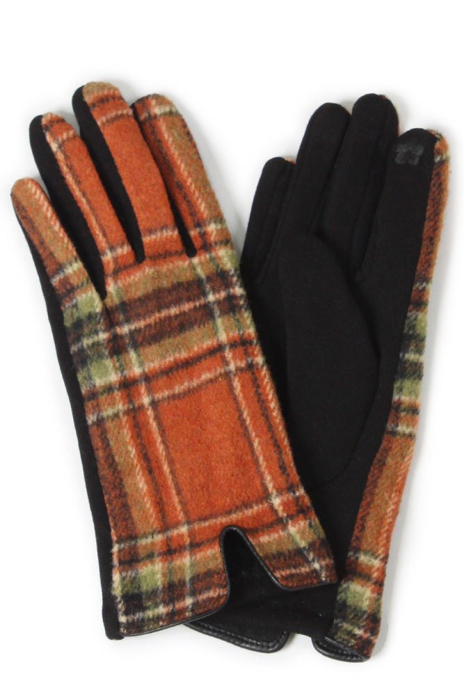 Plaid Pattern Gloves