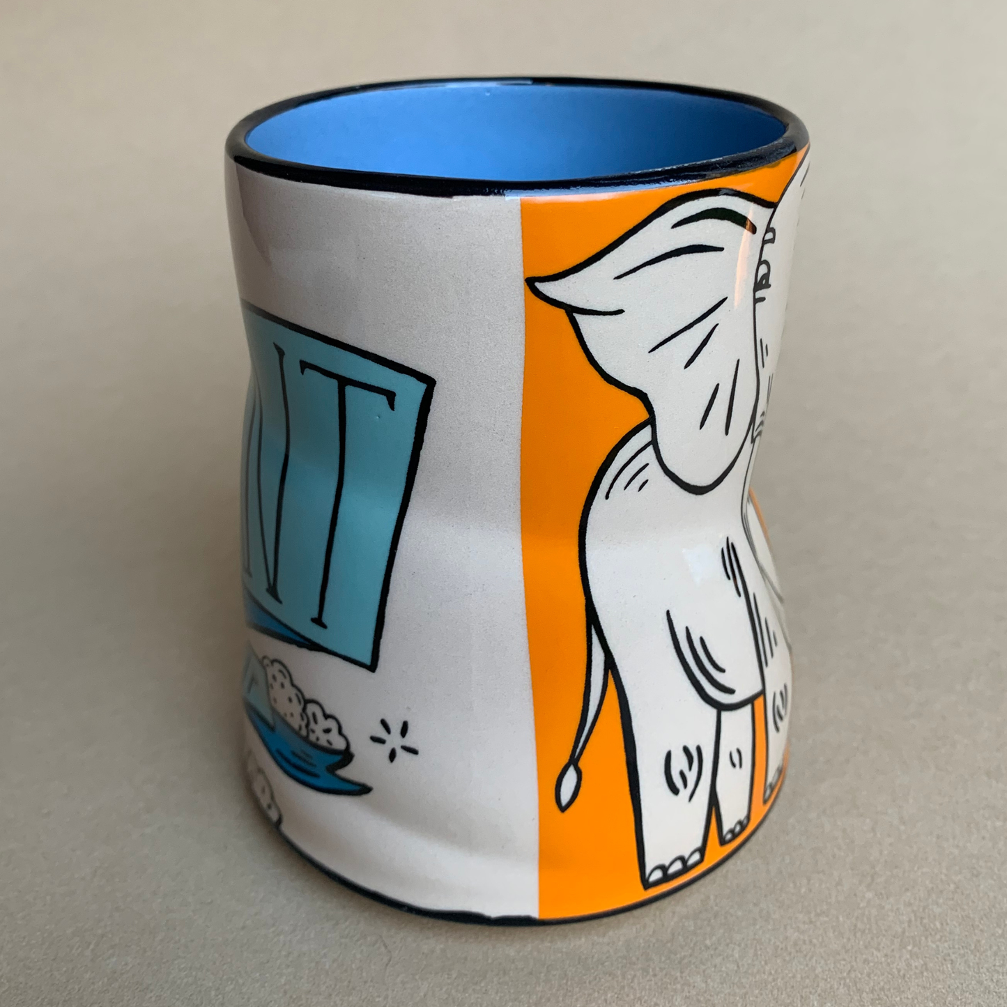 Lucky Elephant Cup - XLarge Ceramic Mug