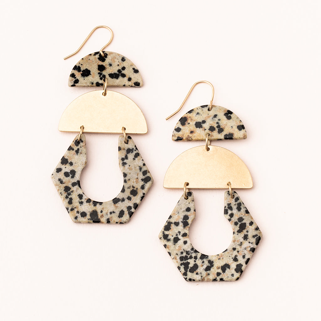 Stone Cutout Earrings