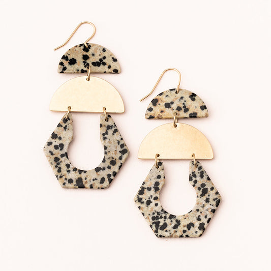 Stone Cutout Earrings