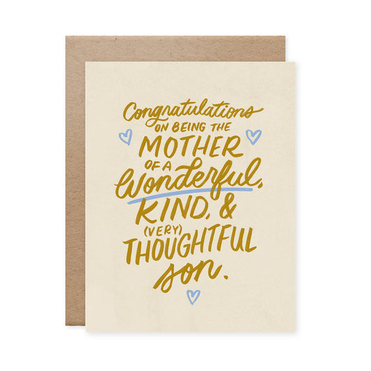 Thoughtful Son Humorous Mother's Day Card
