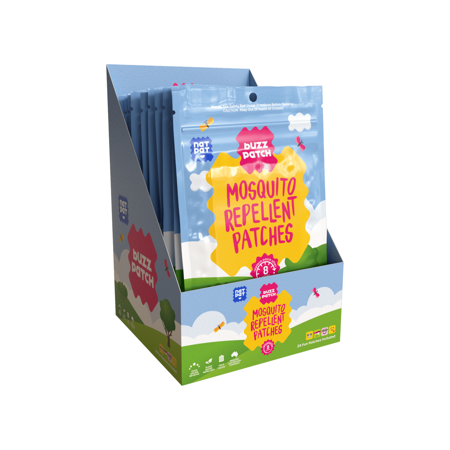 NATPAT BuzzPatch: Mosquito Patches, Natural Insect Repellent