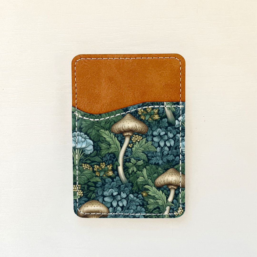 Mushroom Fields Leather Card Wallet